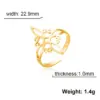Wholesale Jewelry Simple Style Classic Style Printing Witches Knot 304 Stainless Steel Plating Rings