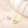 Wholesale Heart Shape 304 Stainless Steel Simple Style 304 Stainless Steel Pendant Necklace