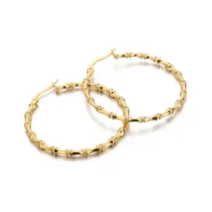 Wholesale PVD Coated 18K Gold Plated Geometric Stainless Steel Fashion Waterproof Non Tarnish Earrings