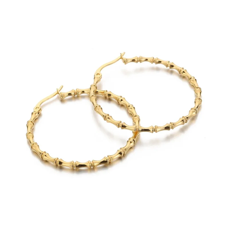 Wholesale PVD Coated 18K Gold Plated Geometric Stainless Steel Fashion Waterproof Non Tarnish Earrings