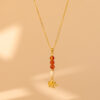 Wholesale Natural stone patchwork heart-shaped seashell necklace