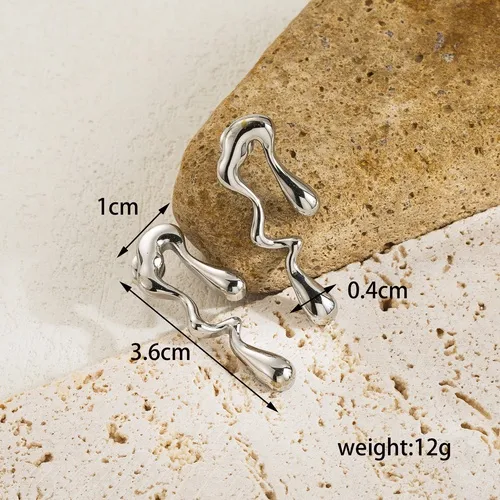 Wholesale 304 Stainless Steel Solid Color PVD Coated Stone-Free 14K Real Gold Plated Classic Style Plating Gold Ear Studs