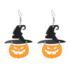 Wholesale Halloween Ghost BOO Letter Patchwork Sequin Acrylic Earrings
