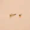 Classic Style Ball Pure Titanium Plating 18k Gold Plated Lip Stud Eyebrow Nails Ear Studs
