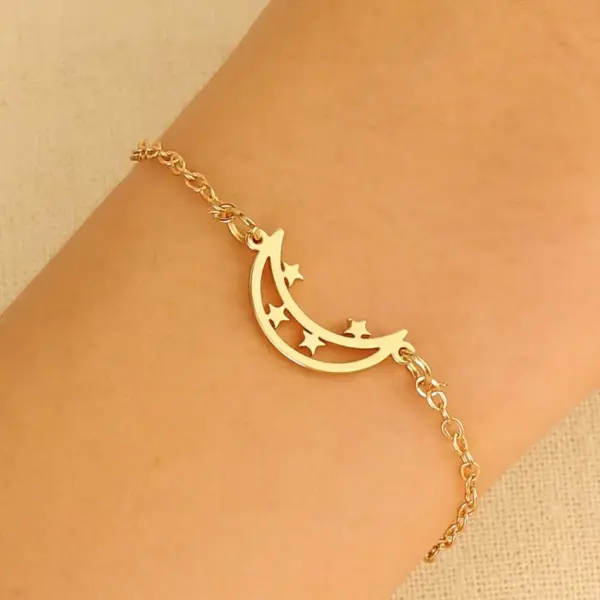 Simple Style Classic Style Snowflake 304 Stainless Steel Zircon Bracelets In Bulk