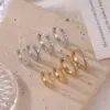 Ion Plating (IP) Real Gold Plated Round 304 Stainless Steel Simple Style Classic Style Waterproof Non Tarnish Earrings