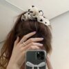 Wholesale Hair Balls Large Intestine Hair Ring Women's Fashionable Large Size Floral Hair Rope Hair Accessories Yarn Hair Rope Rubber Tendon Headwear