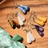 Wholesale 1 Pair Retro Water Droplets Plating Alloy Natural Stone Women's Drop Earrings