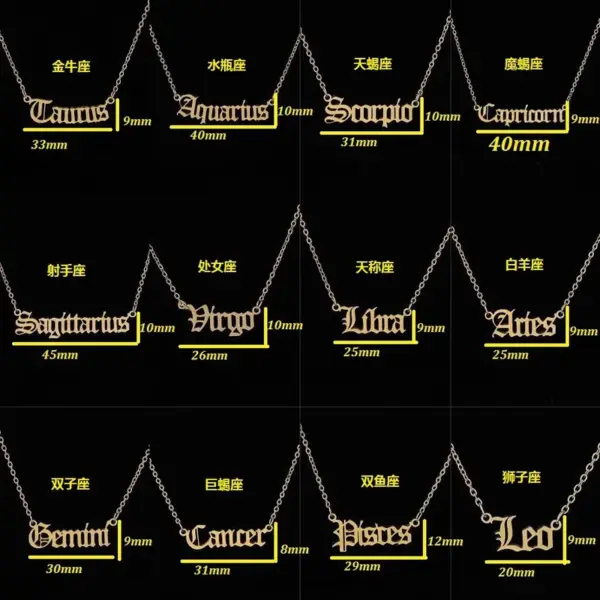 Wholesale Jewelry Retro Letter 201 Stainless Steel 18K Gold Plated Plating Stainless Steel Necklaces