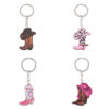 Wholesale Western ethnic style cowboy hat and boot charm keychain