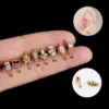 1 Piece Ear Cartilage Rings & Studs Simple Style Heart Shape Crown Eye Pure Titanium Inlaid Zircon