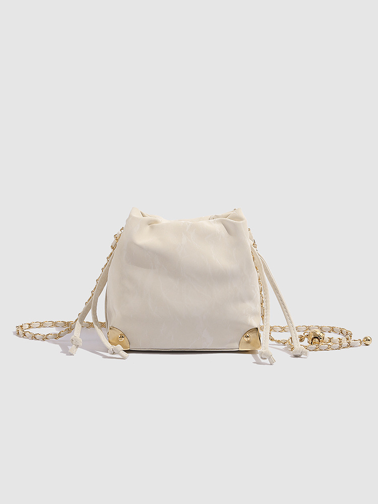 Wholesale Niche Design Chain Cloud Bucket Bag Women's 2025 New High-end Sense awstring Commuter Shoulder Crosbody Bag
