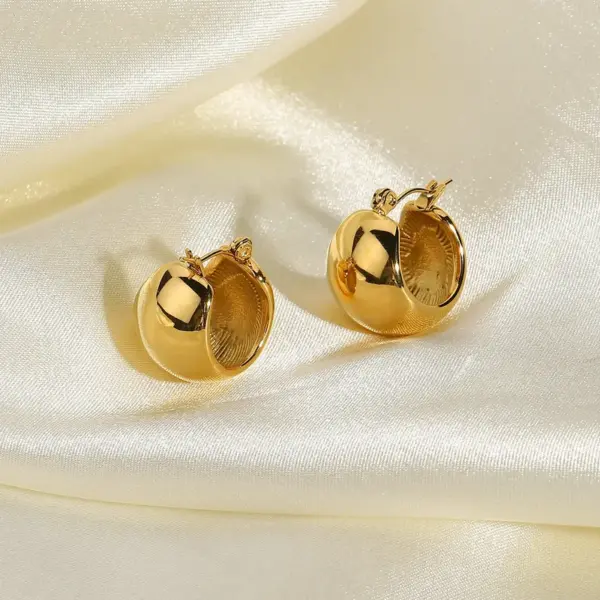 Ball Plating 316 Stainless Steel No Inlaid PVD Coated Earrings
