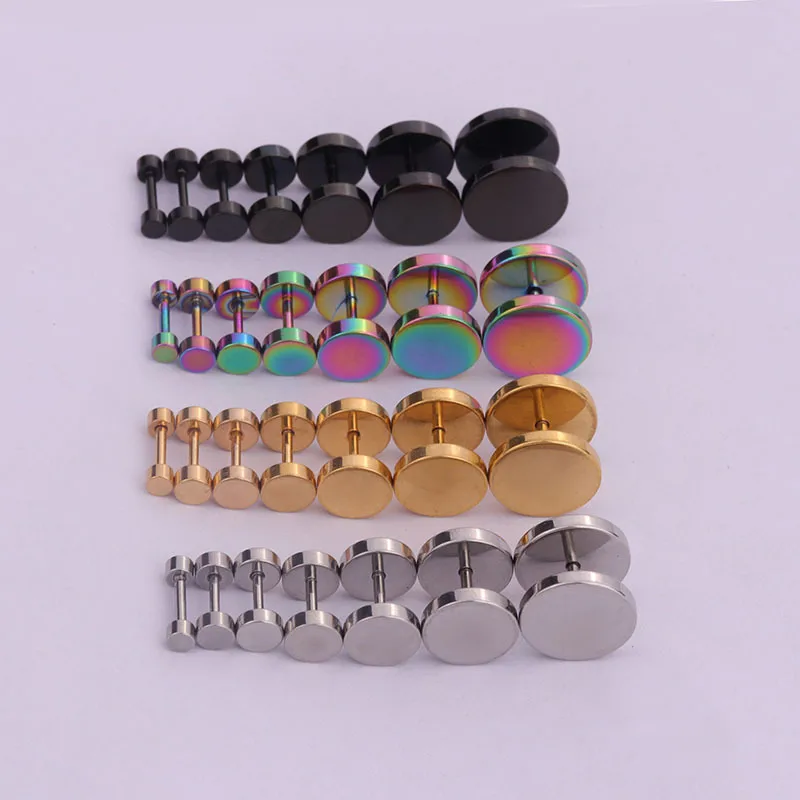 Wholesale 1 Piece 316L Stainless Steel Ear Cartilage Rings & Studs Round Waterproof Non Tarnish Surgical Steel