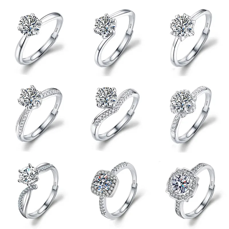 Wholesale Simple Style Round Copper Inlay Zircon Rings 1 Piece