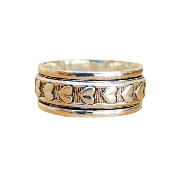 Wholesale Retro Bohemian Heart Wide Face Ring