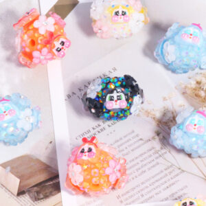 oly-52963cb66dff0983f03bca252ad48919 Wholesale New Cartoon Crying Bag Straight Hole Loose Beads DIY Mobile Phone Key Chain Necklace Bag Chain Aessories