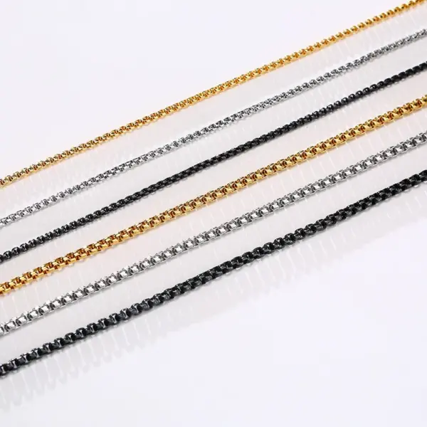 Wholesale Jewelry Modern Style Geometric 201 Stainless Steel Plating Stainless Steel Necklaces