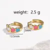 Wholesale 1 Pair Cute Pastoral Classic Style Star Heart Shape Plating Copper 18K Gold Plated White Gold Plated Gold Plated Earrings