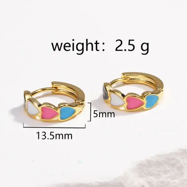 Wholesale 1 Pair Cute Pastoral Classic Style Star Heart Shape Plating Copper 18K Gold Plated White Gold Plated Gold Plated Earrings