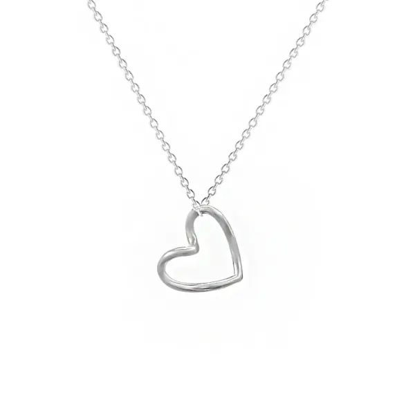 Wholesale Jewelry IG Style Sweet Heart Shape Titanium Steel Plating Pendant Necklace