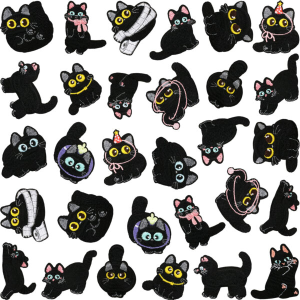 oly-52aa06b25b468ac39b1aece0198b2004 Wholesale Black Cat Series Embroidered Applique