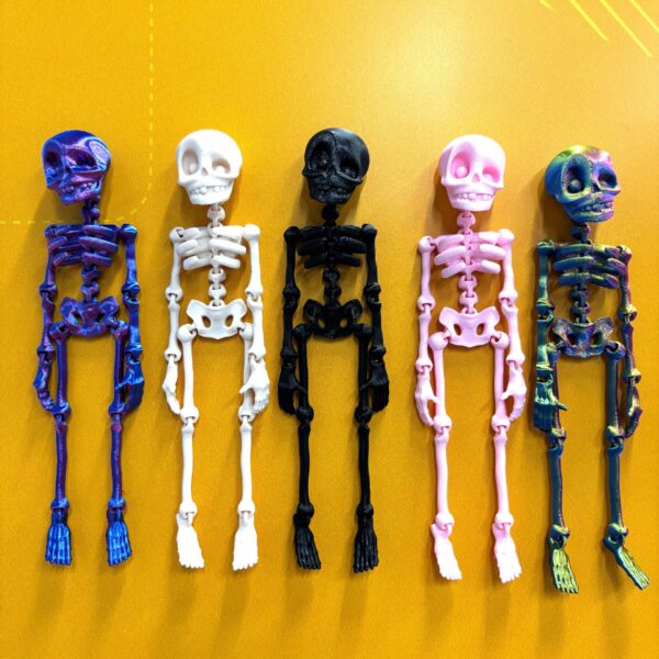 Wholesale Cross-Border Popular 3D Printed Skull Skeleton Human Joints Movable Kidsren's Halloween Toy Creative Refrigerator Magnet