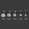 Wholesale Fashion Round Stainless Steel Inlay Zircon Earrings 1 Pair