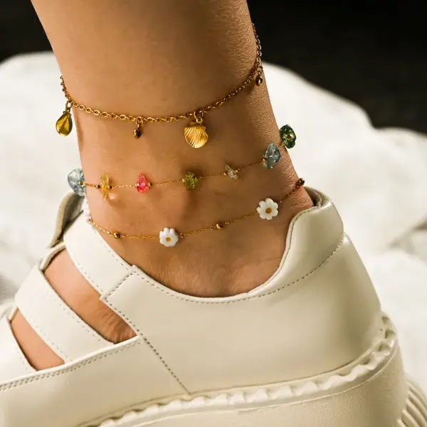 Wholesale Jewelry Simple Style Geometric 304 Stainless Steel Anklet