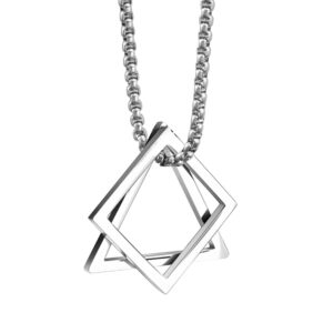 Triangle square + stainless steel chain