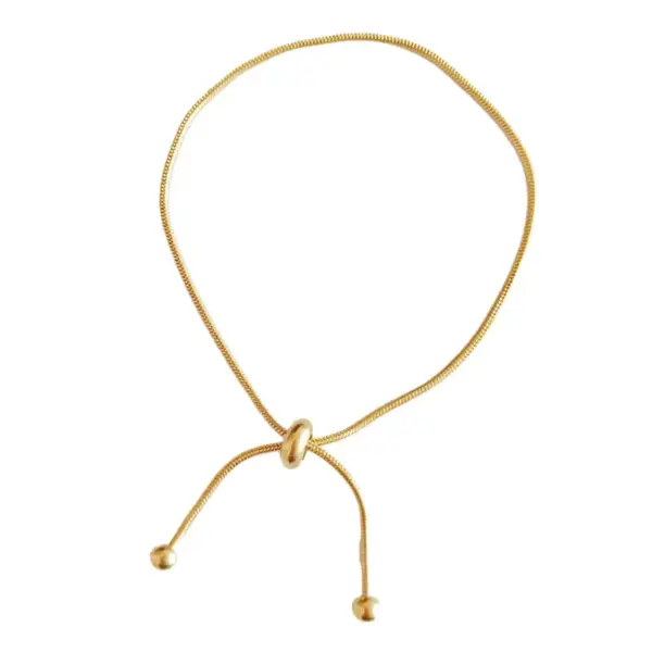 oly-52c6bd4ca161b10017c45686d590f864 Wholesale PVD Coated Real Gold Plated 18K Gold Solid Color 304 Stainless Steel Simple Style Waterproof Non Tarnish Bracelets Necklace