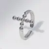 Wholesale Fashion Cross Stainless Steel Open Ring 1 Piece