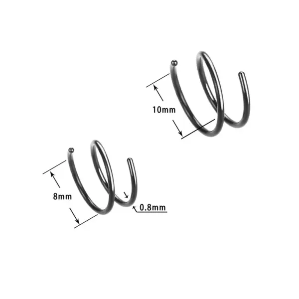 Simple Style Solid Color Stainless Steel Plating Nose Ring Nose Pin