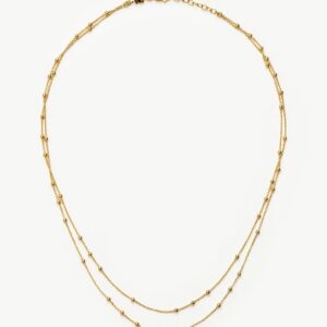 Wave point chain real gold plating (2&3 layers)