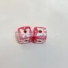 oly-52d10d01cb33ac441a2920965bb062a3 Wholesale Pink square beads with strawberry flower print and openwork design