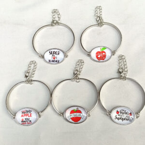 oly-52db851f6eb1a5d5dae5fb5237289b18 Wholesale Teaching work Bracelet Apple Teachers' Day Bracelet Retro Metal Time Gem Bracelet Factory Outlet