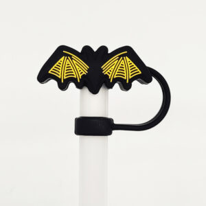 Straw cover [halloween-bat] black + yellow style / Bagged without straw