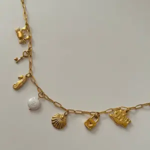 Wholesale PVD Coated 18K Gold Plated Hippocampus Shell 201 Stainless Steel 304 Stainless Steel Casual Vacation Waterproof Non Tarnish 201 Stainless Steel Pendant Necklace