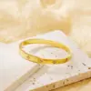 Wholesale Real Gold Plated Flower 304 Stainless Steel Fashion Waterproof Non Tarnish Bangle