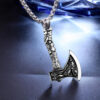 oly-52f800738ab070dc5038d11278d525c4 Wholesale 2023 European and American Foreign Trade Jewelry Viking Celtic Wolf Axe Stainless Steel Necklace Pendant Personality Necklace