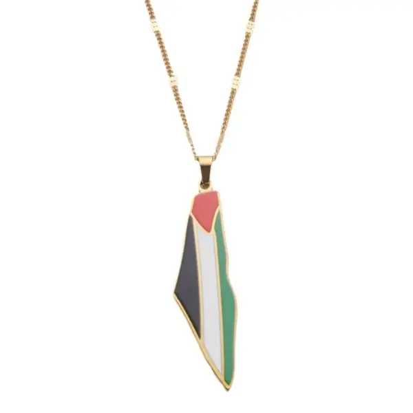 Wholesale Simple Style Geometric National Flag Titanium Steel Wholesale Pendant Necklace