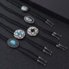 Wholesale Cross-border New Adjustable Enamel Western Polo Tie Alloy Pendant Tie Bolo Tie Vintage Necklace