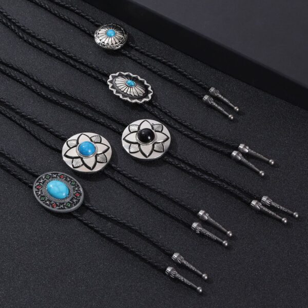 Wholesale Cross-border New Adjustable Enamel Western Polo Tie Alloy Pendant Tie Bolo Tie Vintage Necklace