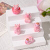 Wholesale Colorful pink animal with hole shaped beads