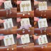 Wholesale Fashion Heart Shape Bow Knot Copper Inlay Zircon Drop Earrings 1 Pair