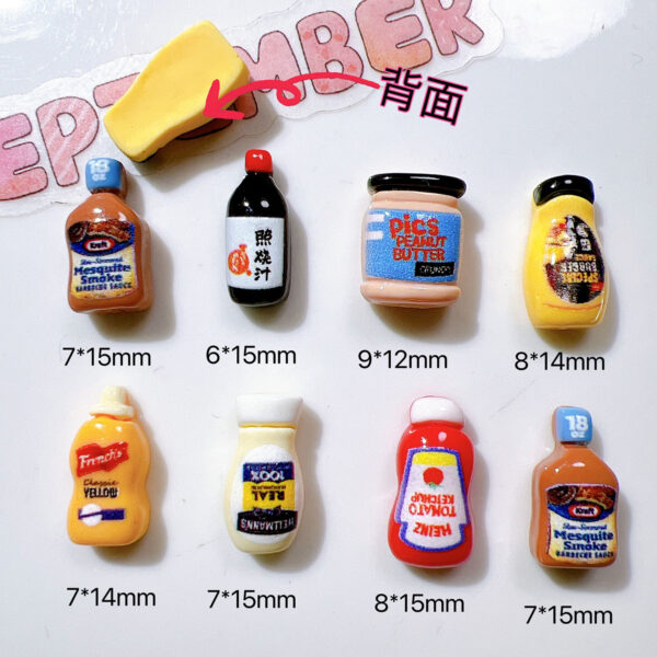 Wholesale Resin accessories handmade materials DIY mini salad dressing