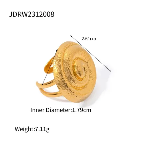 Wholesale Jewelry IG Style Glam Spiral 304 Stainless Steel Plating Rings Earrings Necklace