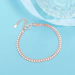 Round Double-Layer Bracelet [Rose Gold]]