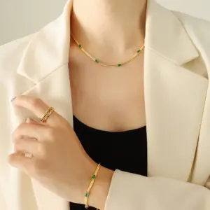 Wholesale PVD Coated 18K Gold Plated 18K Gold 304 Stainless Steel Fashion