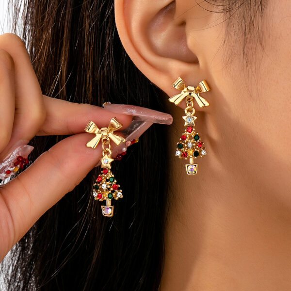 oly-5311fc385110762847a9925972833d80 Wholesale Christmas tree gingerbread man earrings